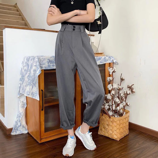 High Waist Streetwear Trousers