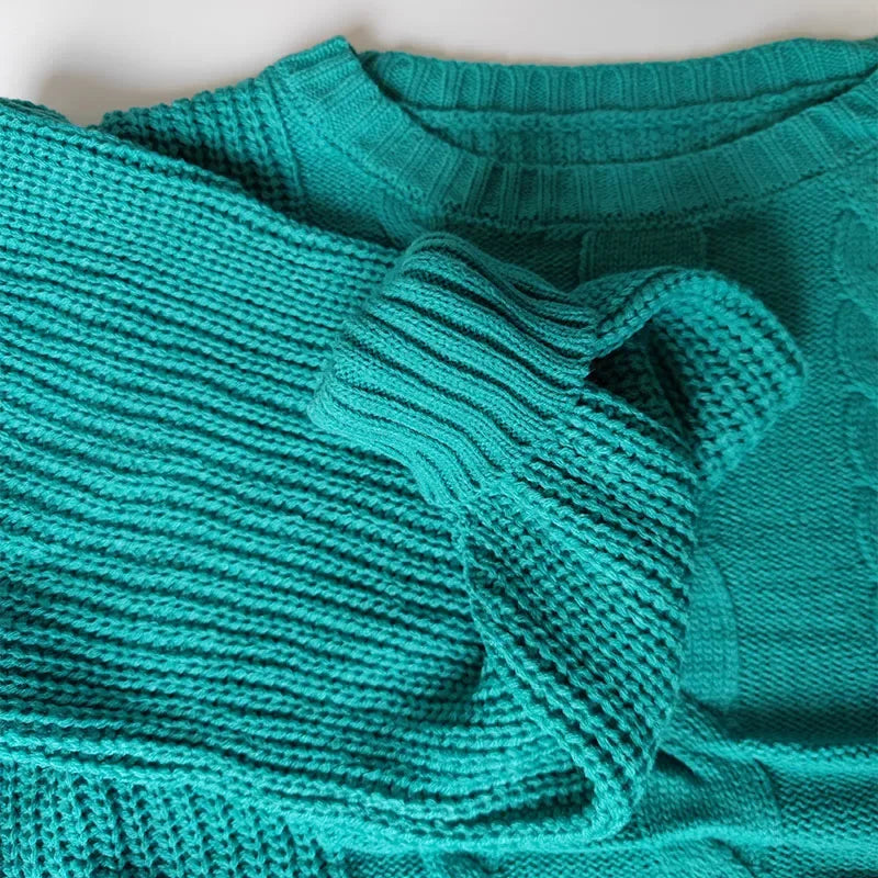 Relaxed Turtleneck Knit Sweater