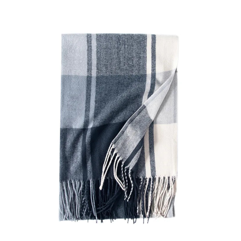 Casual Plaid Scarf - Luxurious Lightweight Viscose 200x65cm