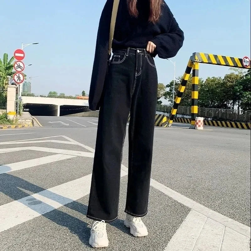 Vintage Korean Style Jeans - Breathable Cotton Classic