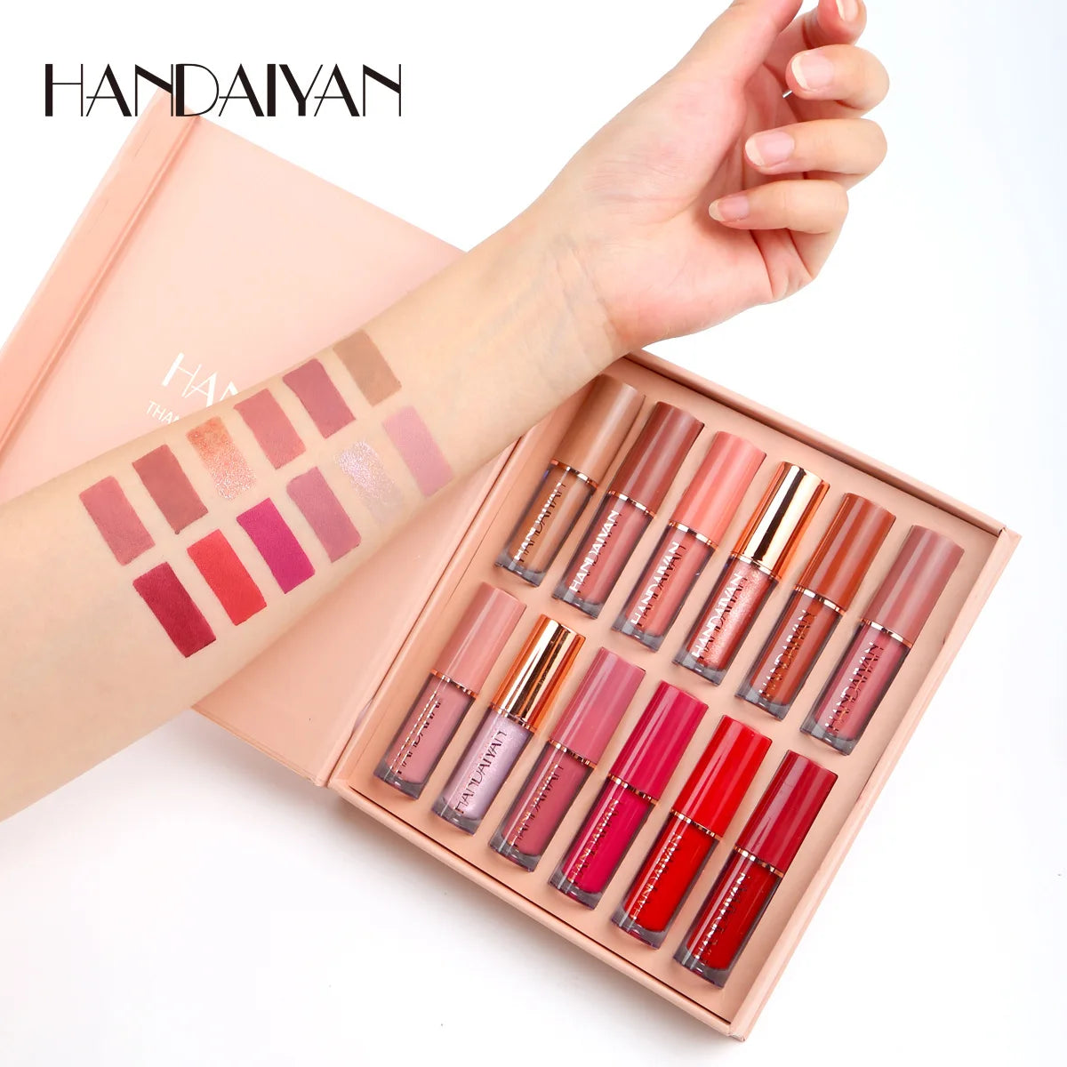 12-Piece Long-Lasting Lipstick Set - Bold Vibrant Colors