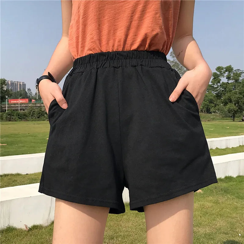 Loose Breathable Black Shorts