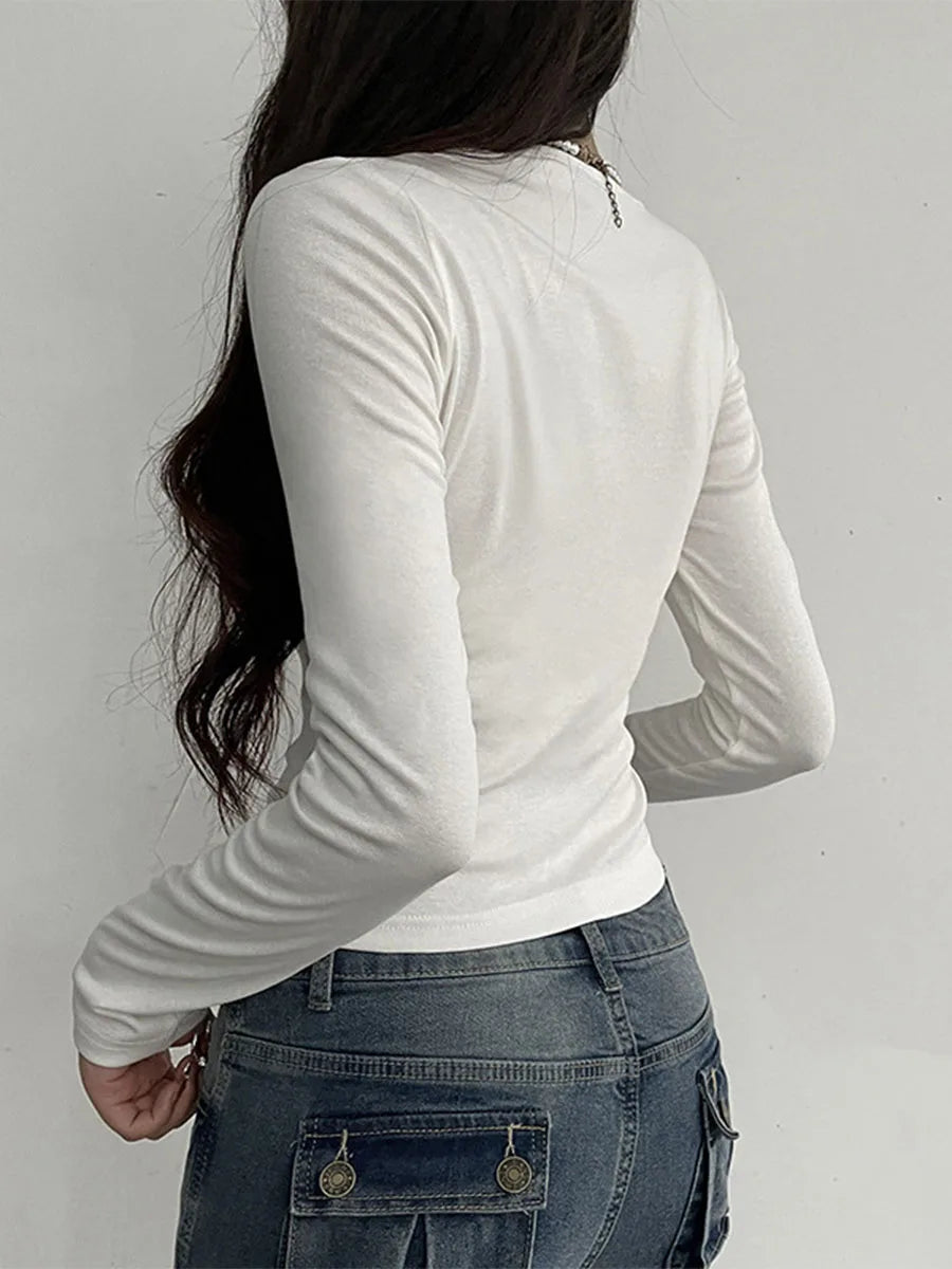 Long Sleeve Stitch T-Shirt - Soft Comfortable Knit