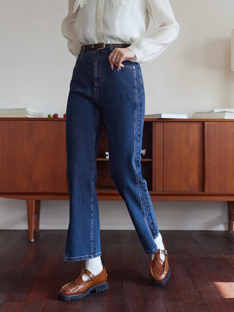 Retro Patchwork Jeans - 100% Cotton Modern Unique Style