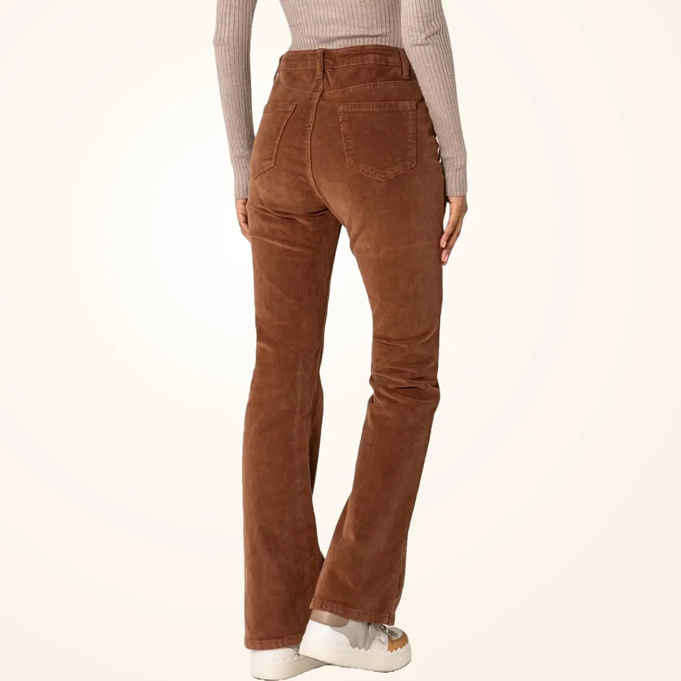 Women's Corduroy Straight Leg Pants - Loose Fit Casual Trousers