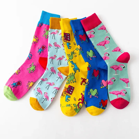 Cartoon Cotton Crew Socks