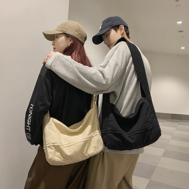 Large Canvas Messenger Bag