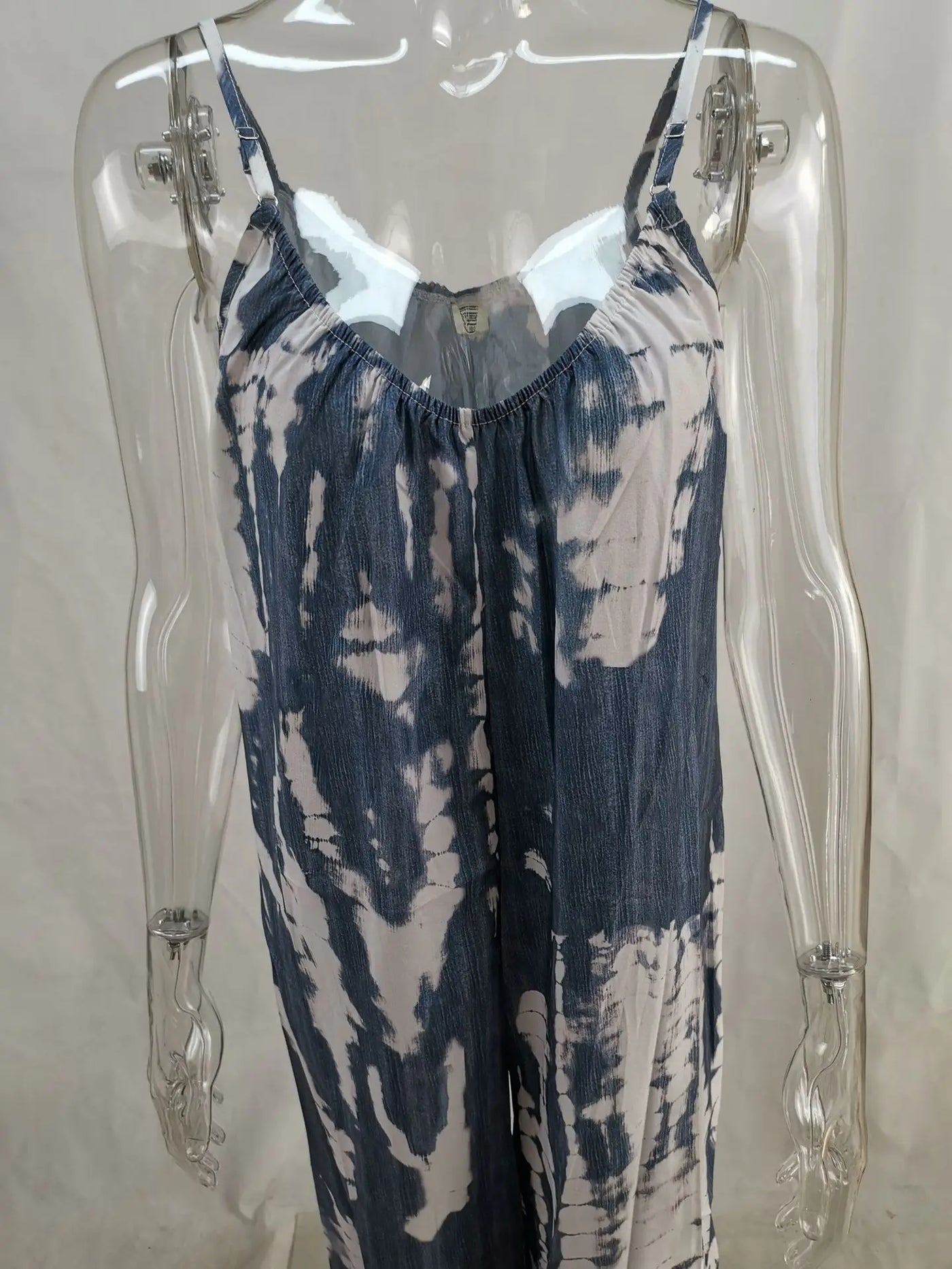 Tie Dye Summer Jumpsuit - Lightweight Polyester Bohemian