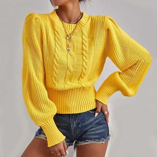 Relaxed Turtleneck Knit Sweater