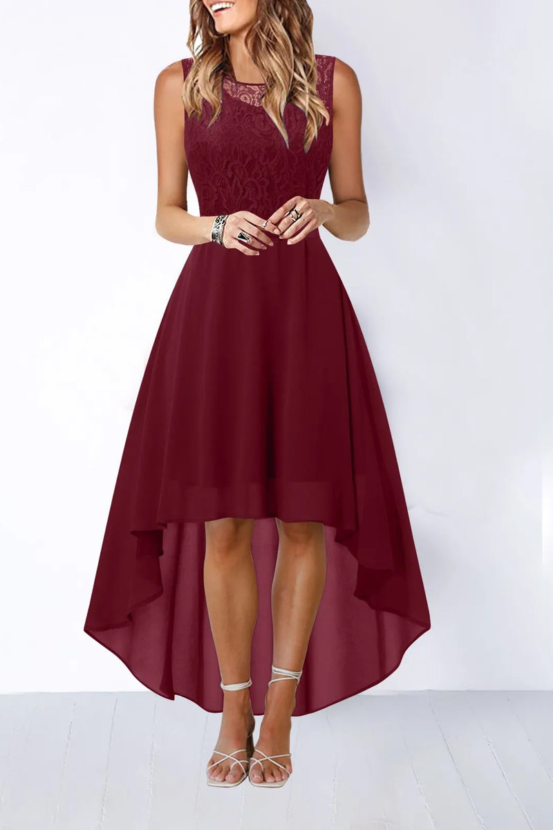 Lace Chiffon Bohemian Sundress - Elegant Flowy Summer Dress