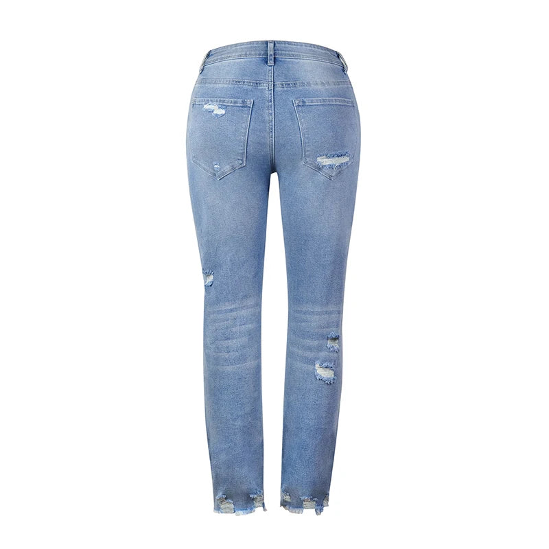 Casual Denim Blue Jeans - Quality Cotton Comfort Durability