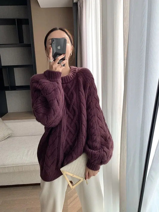 Vintage Twist Knit Sweater