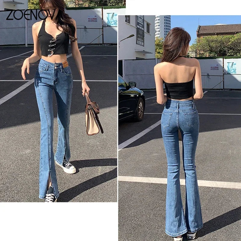 Low Waist Flare Jeans - Cotton Stretch Y2K Perfect Fit