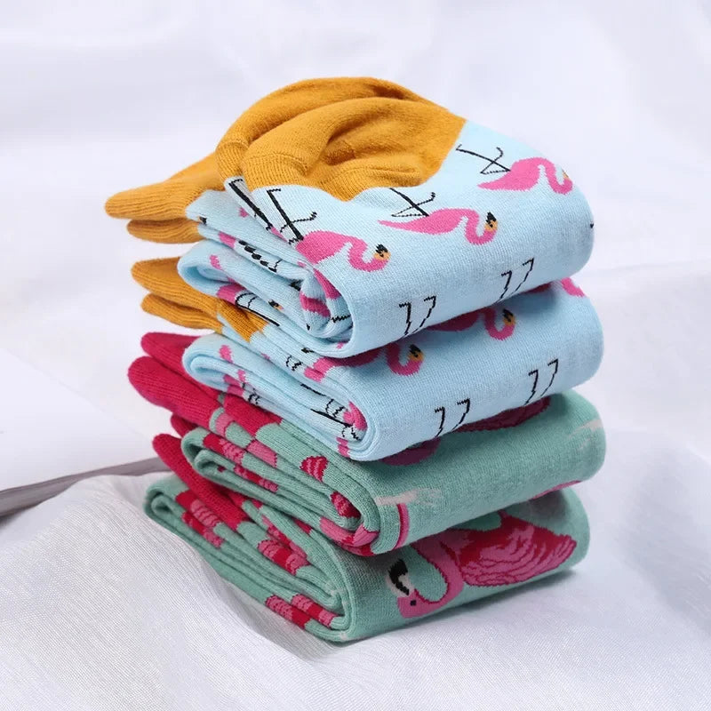 Cute Cartoon Socks - Soft Cotton Novelty Crew Socks