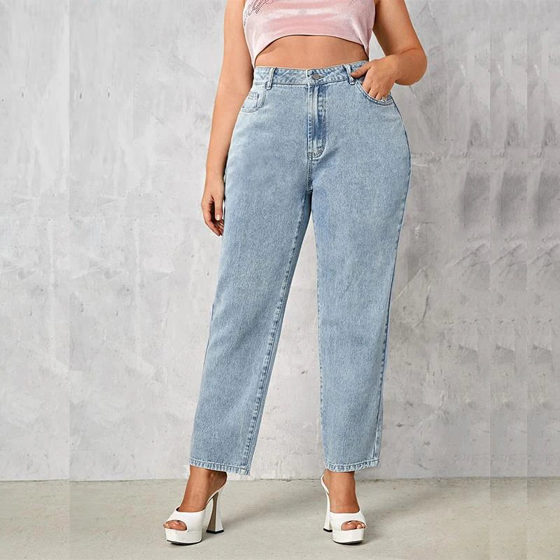 Stretchy and Loose Jeans - Premium Cotton Denim Regular Fit