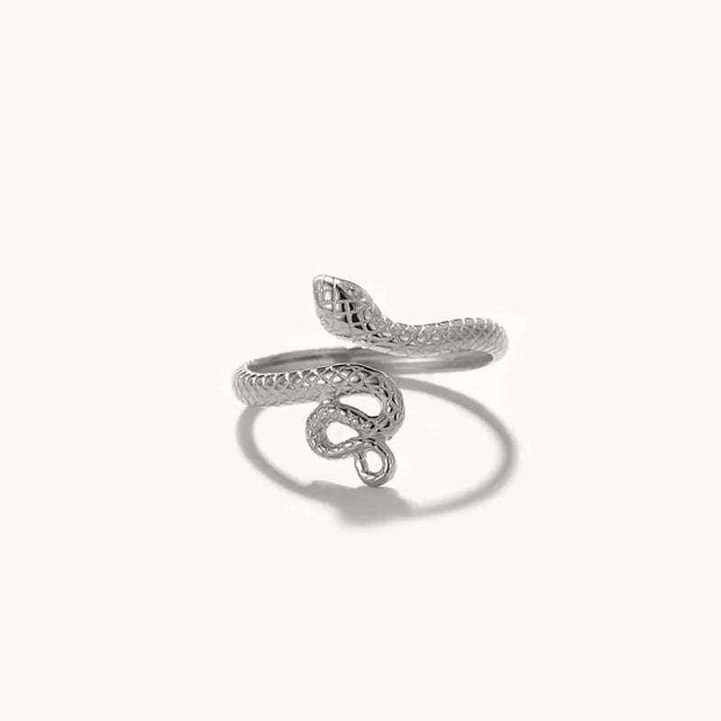18K Gold Plated Snake Ring – Stainless Steel Statement Jewelry