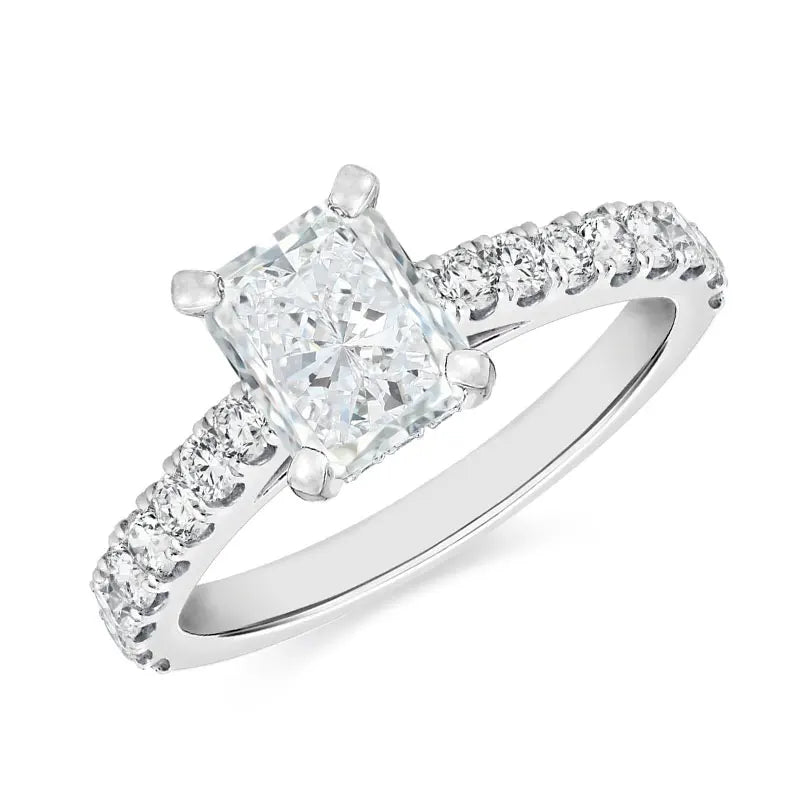 Radiant 925 Sterling Silver Moissanite Ring - Luxury Statement Jewelry