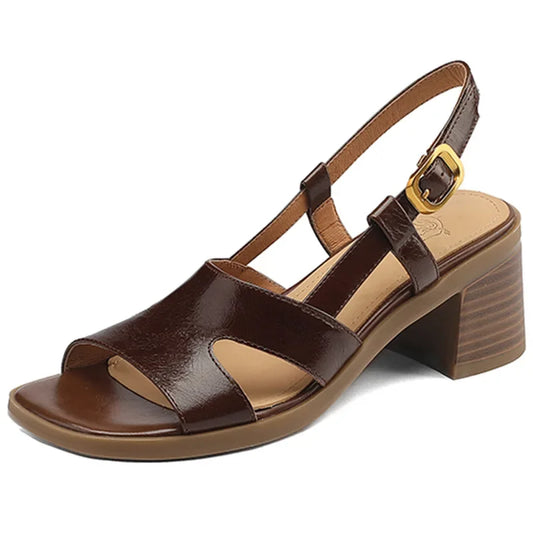 Platform Buckle Open Sandals