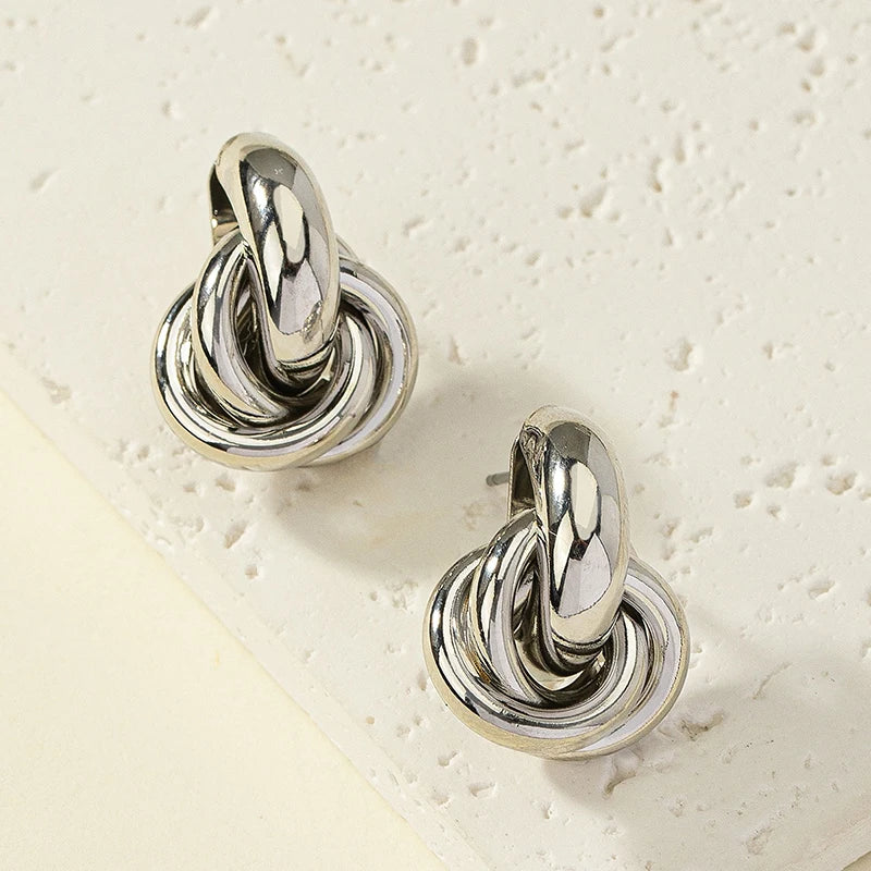 Shiny Plating Trendy Earring Stud - Durable Brilliance