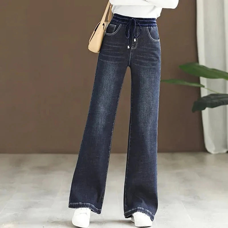 Casual Baggy Jeans - Premium Cotton Adjustable Comfort