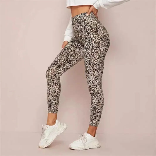 Leopard Faux Leather Leggings