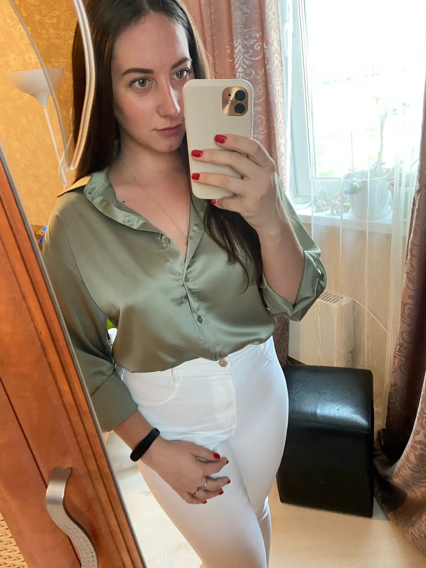 Vintage Satin Blouse - Retro Luxurious Fabric