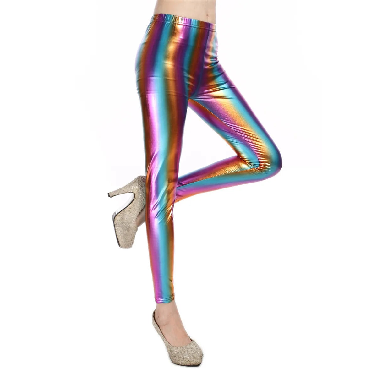 Metallic High Waist Leggings