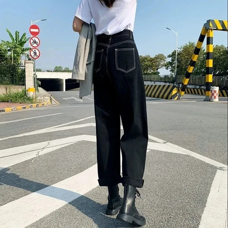 Vintage Korean Style Jeans - Breathable Cotton Classic