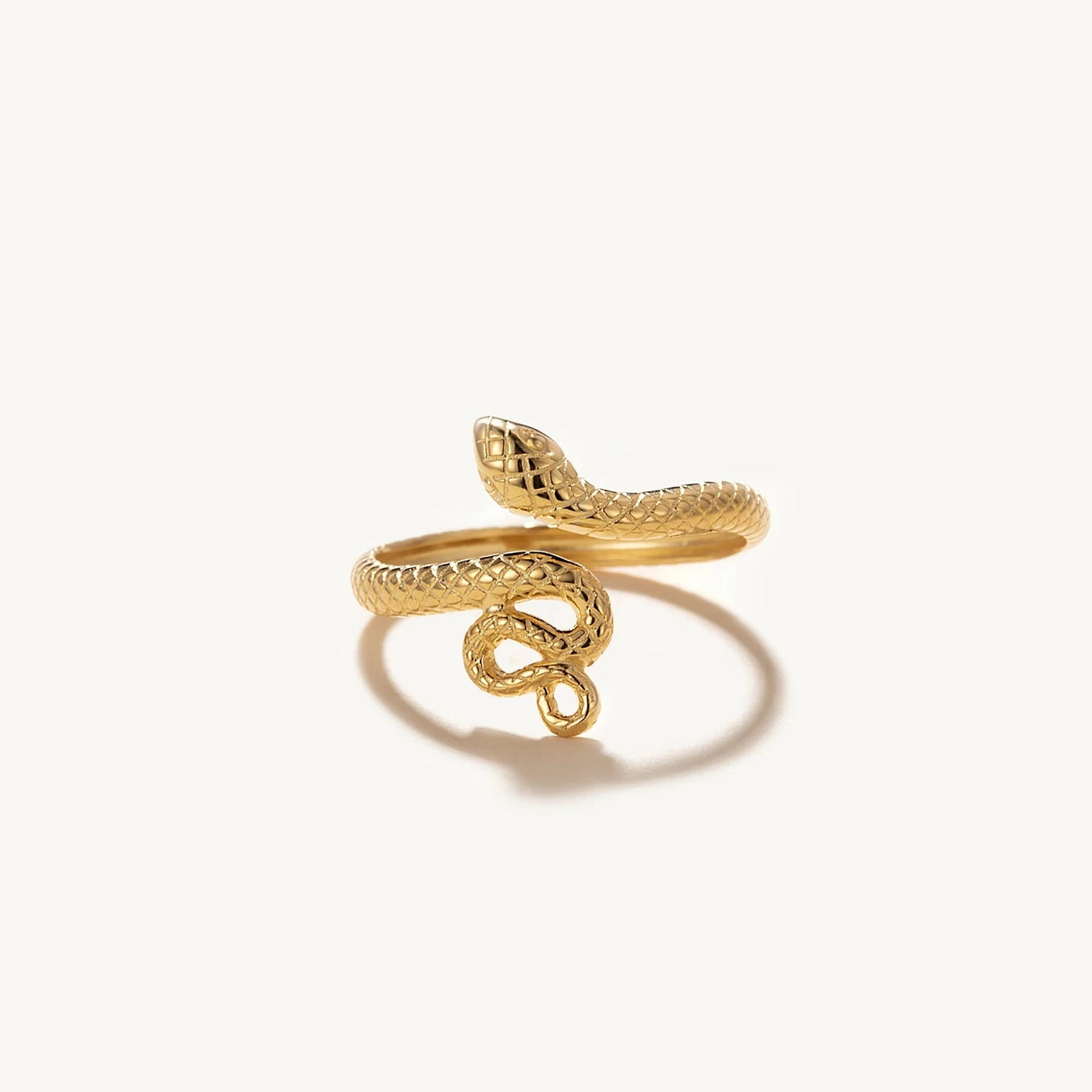 18K Gold Plated Snake Ring – Stainless Steel Statement Jewelry