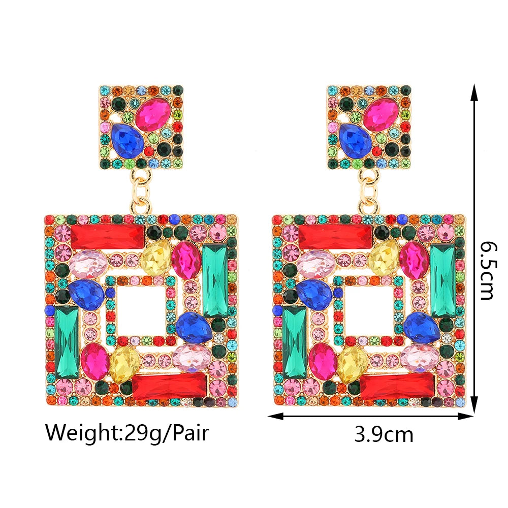 Summer Beach Beads Crystal Earrings - Sparkling Vacation Style