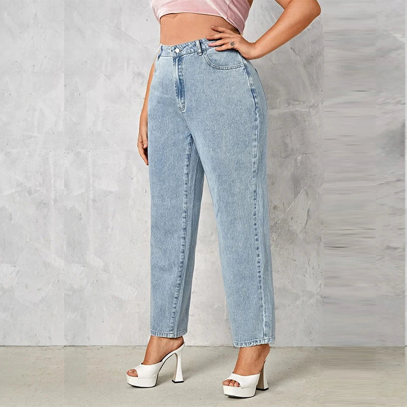 Stretchy and Loose Jeans - Premium Cotton Denim Regular Fit