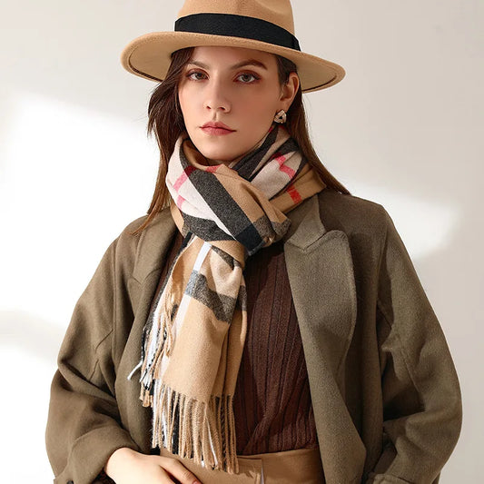 Classic Oversized Plaid Scarf