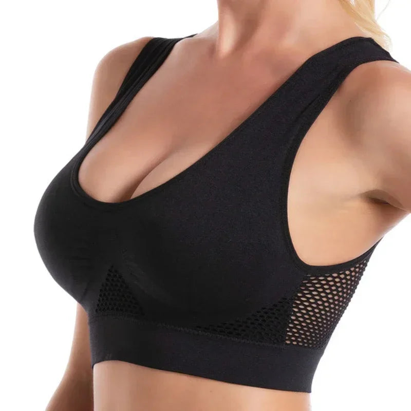 Seamless Mesh Support Bra