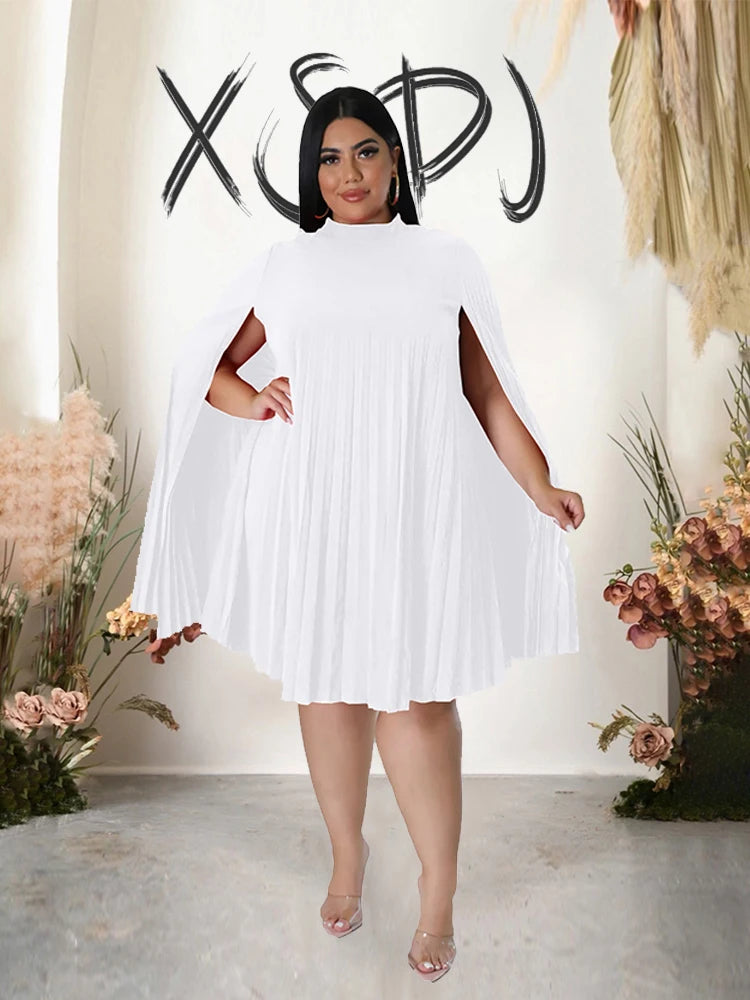 Elegant Pleated Chiffon Dress - Lightweight Summer Midi Dress