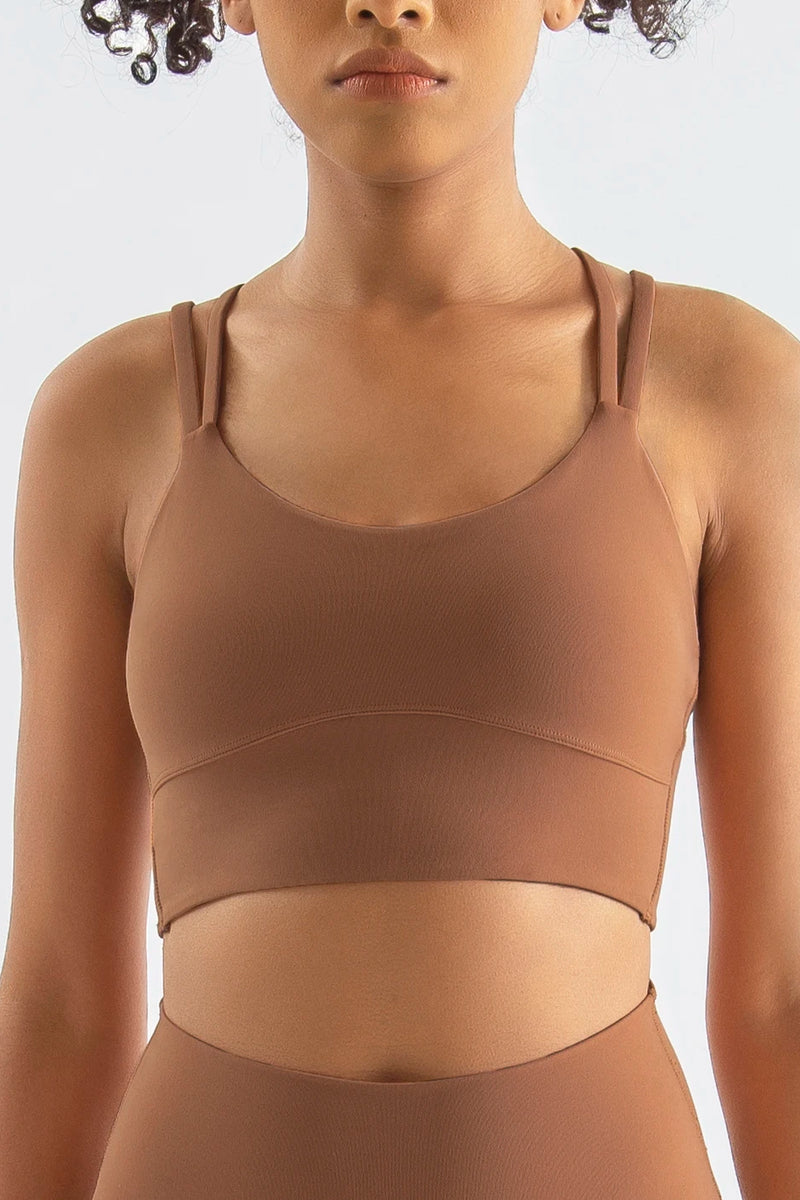 Nylon Sports Bra - Soft Breathable Support