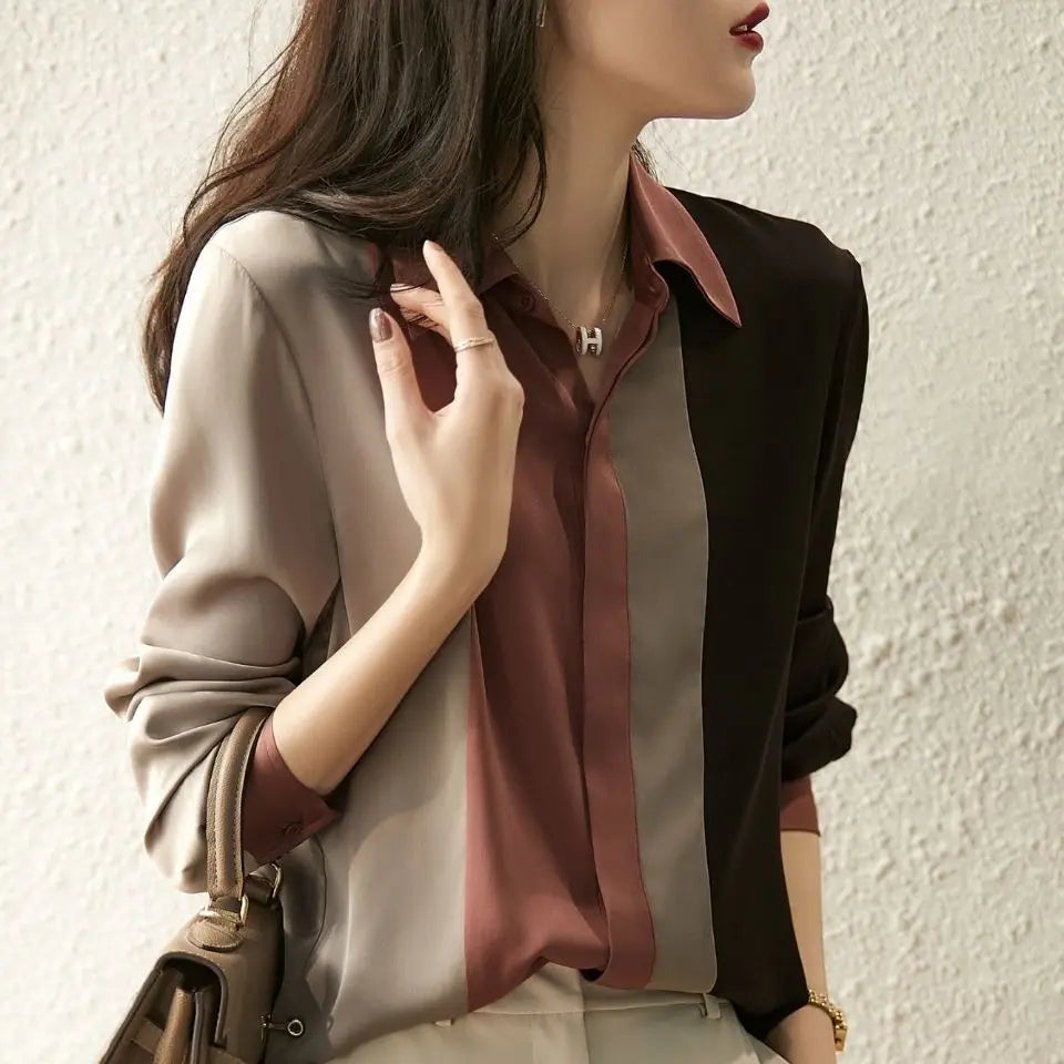 Striped Chiffon Shirt - Classic Modern Cotton