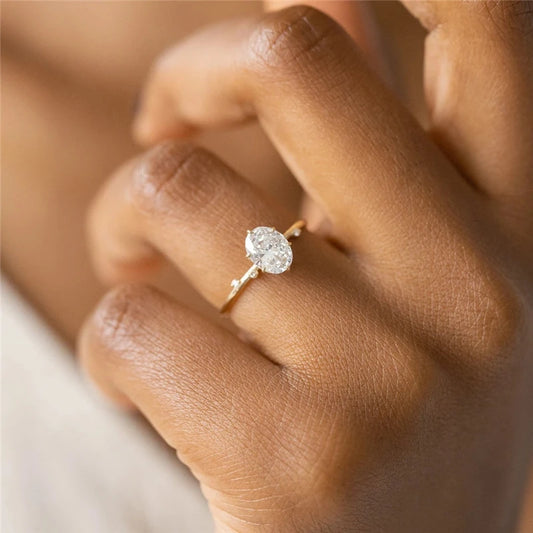 Blue Zircon Silver Ring