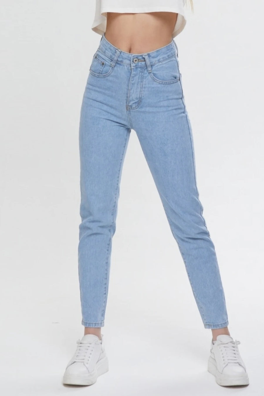 High Waist Straight Jeans