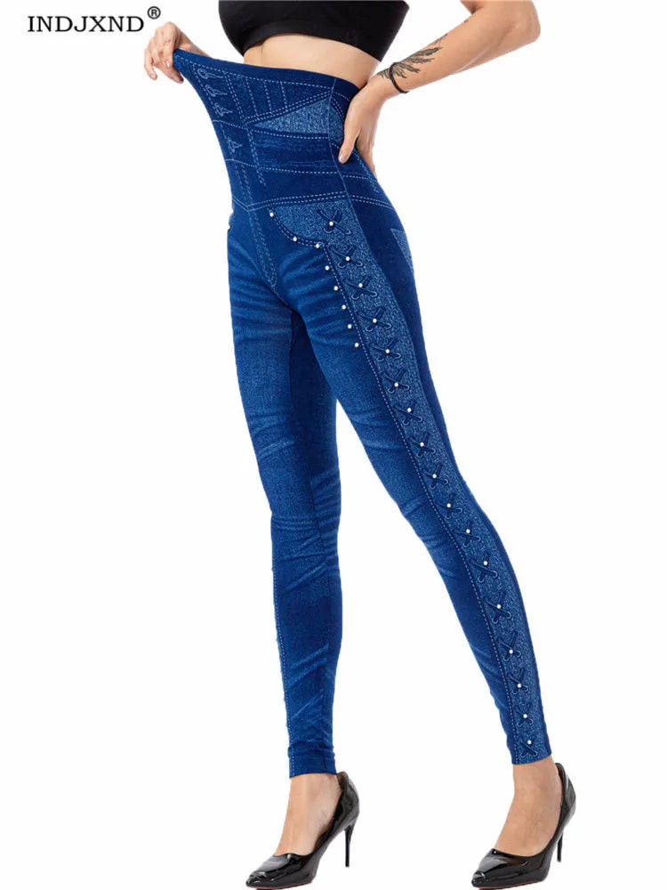 Seamless Stretch Denim Jeggings