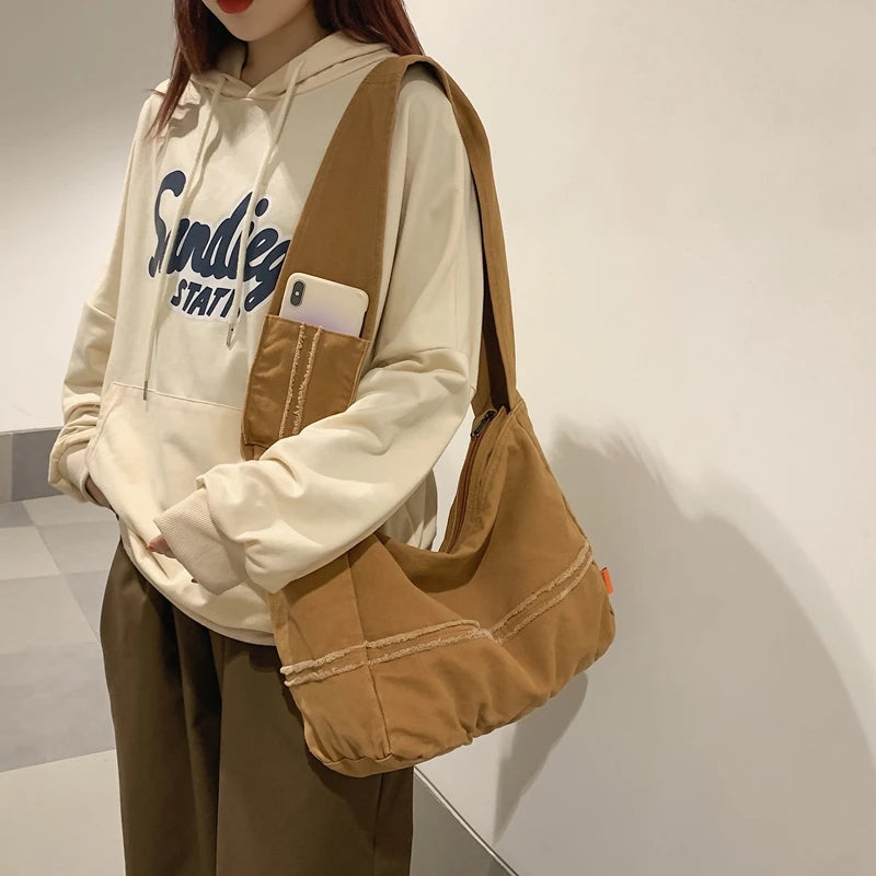 Large Canvas Messenger Bag