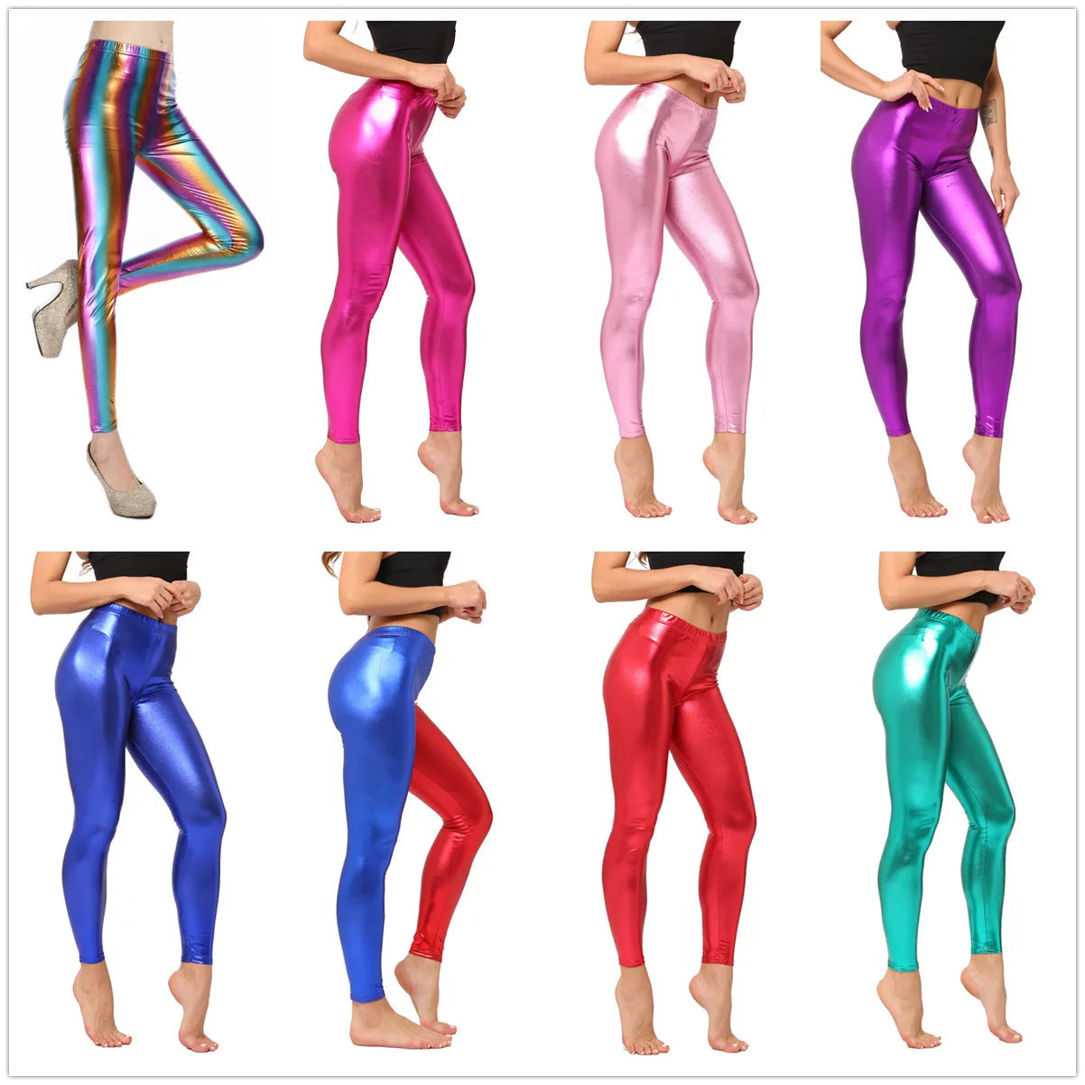 Metallic High Waist Leggings