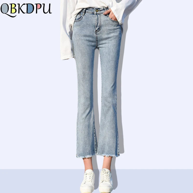 Summer High Waist Jeans - Polyester Comfortable Fit