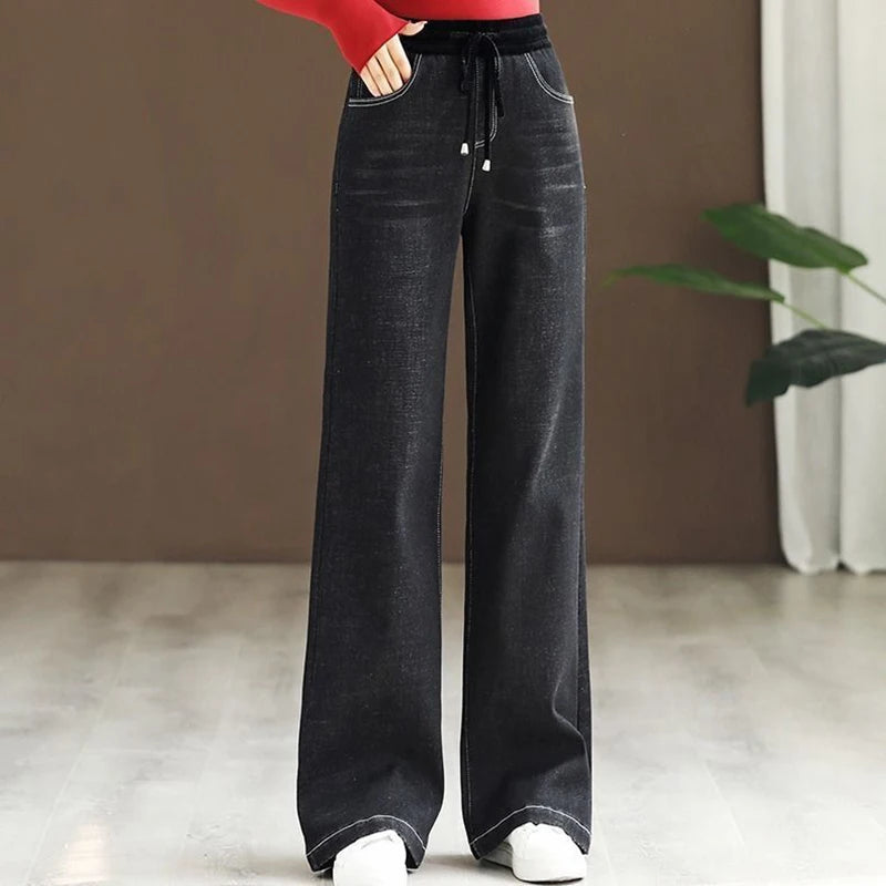Casual Baggy Jeans - Premium Cotton Adjustable Comfort