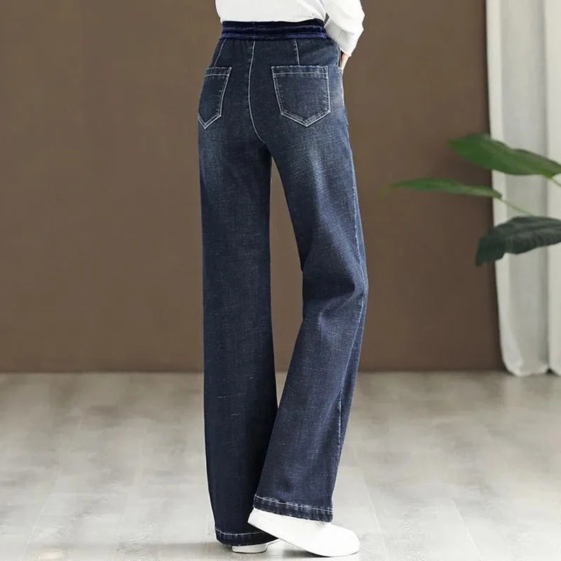 Casual Baggy Jeans - Premium Cotton Adjustable Comfort