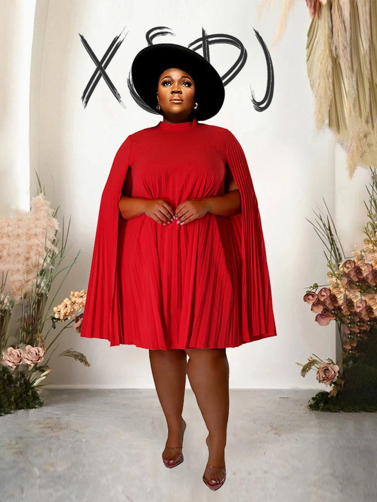 Elegant Pleated Chiffon Dress - Lightweight Summer Midi Dress