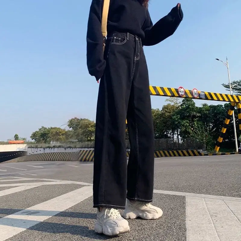 Vintage Korean Style Jeans - Breathable Cotton Classic